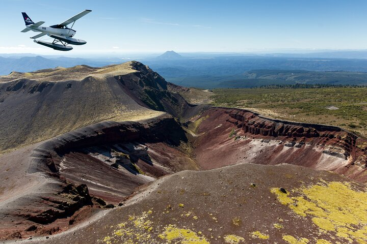Experience the stunning volcanic terrain of Mt. Tarawera and the serene Blue and Green Lakes from above immersing yourself in New Zealand's remarkable natural beauty on this scenic floatplane adventure.